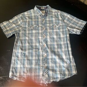 ✅ Alexander Julian Light Blue and White Plaid Shirt